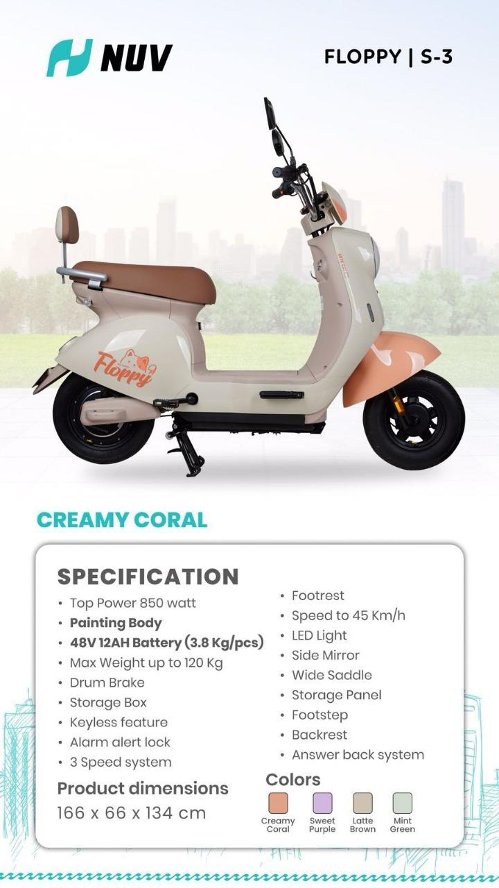 Jual Sepeda Listrik NUV FLOOPY S-3 Murah - Ar-Rahman E-Bike Bondowoso